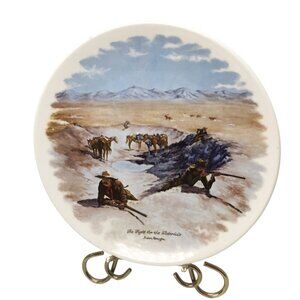 Frederic Remington Collector Plate The Fight for the Waterhole 8.75" Western